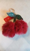 Brelok wisienki puszysty duży boho