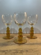 3 kieliszki do wina REMERY PRL