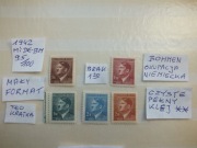 5szt. znaczki Mi 95 BOHMEN 1942r. HITLER Niemcy Rzesza czyste **  Reich