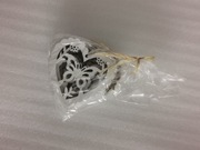 Drewniane Serce Zawieszka-ZESTAW 6 sztuk-Motyl