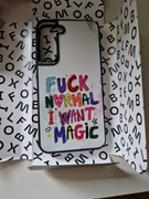 Case mobilfox samsung galaxy s22+ kolorowy "fuck normal i want magic"