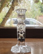 Świecznik pojedyńczy kryształowy młynek wiatrak prl vintage retro