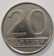 Moneta 20 zł 1985 r.