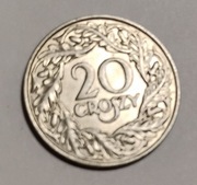 Moneta 20 gr. 1923 rok II Rzeczpospolita 