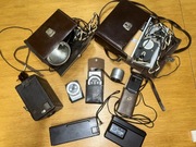 Stare Aparaty ZENIT POLARODID lampy ,światłomierz