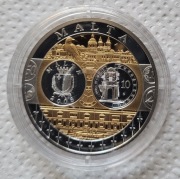 Numizmat: Euro - Wspólna Waluta Europy: Malta, Ag 999, 40 mm