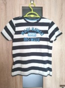 Koszulka t-shirt w granatowo białe paski rozmiar 146