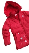 Code czerwona kurtka zimowa, parka dla dziewczynki  rozmiar  140