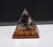 Orgonit piramida ametyst, wyciszenie intuicja 