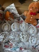 Bombki na szydełku 8 sztuk. Bombki szydełkowe w pudełku idealne na prezent