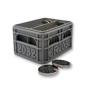 Modułowy Pojemnik na Baterie Akumulatorki w Kształcie Skrzynki – CR2032
