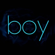 NEON BOY chłopiec gender reveal baby shower lampa dekoracja