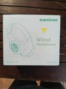 Słuchawki przewodowe Awatrue AT2 dla dzieci nauszne mikrofon zielone