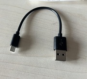 Kabel / przejściówka USB - microUSB, czarny, 15 cm