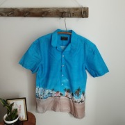 Koszula męska PRIMARK S – letni styl, palmy, 100% bawełna