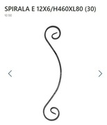 Element kuty: spirala E 12x6/ H460XL80 ze stali czarnej