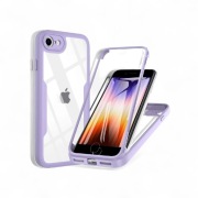Etui iPhone SE 2022, pancerne, 360°, pełna ochrona, fiolet