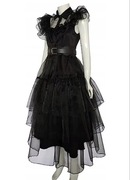 WEDNESDAY SUKIENKA + PERUKA ROZMIAR 164