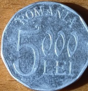 Moneta, Rumunia, 5000 lei, 2002