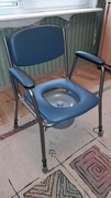 krzesło toatletowe WC dla chorych tapicerowane nieużywane