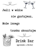Tabliczki na drink bar w ramce A4