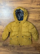 Kurtka zimowa ocieplana musztardowa z kapturem puchowa Zara Baby 98 104 cm