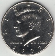 USA Half dollar 1/2 dolara 50 centów 1997 D - 30,61 mm