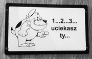 Tabliczka ostrzegawcza uwaga groźny pies