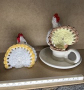 kurki wielkanocne ozdoby na jajka ubranka handmade