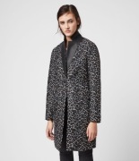 AllSaints Leni Leo Coat__Elegancki płaszcz przejściowy z wełną__36/S