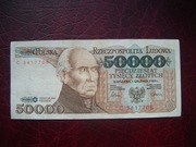 POLSKA PRL BANKNOT 50000 zł 1989 r. seria C