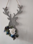 Stroik ścienny renifer, wianek jeleń