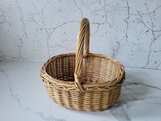 Duży Piknikowy Kosz Wiklinowy Prezent dla Mamy Babci Taty Dziadka BOHO