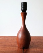 skandynawska duńska lampa nocna, stolowa z drewna tekowego 