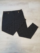 H&M spodnie damskie L w czarne w białe kryształy