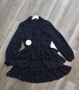 Little Mistress czarna sukienka mini "Wednesday style"