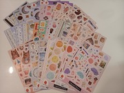 Zestaw naklejki planer scrapbooking DecoTime 30 szt. duże arkusze A4