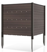 Panel Ogrodzeniowy Osłona Zabudowa Zestaw 2 Sztuki Brąz 120x115 cm