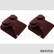 LEGO 47457 KLOCEK skos 2 x 2 x 2/3 ciemny brązowy / Dark Brown - 2 szt