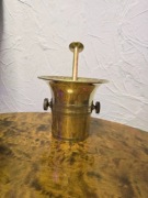 Ogromny! Mozdzierz z tluczkiem Apteczny Kuchenny 2kg! Mosiadz Antyk syg.!