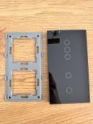 Panel szklany z ramką dwu modułowy 3+2 do włączników inteligentnych wifi