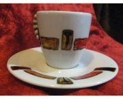 Filiżanka do espresso - geometryczne wzory
