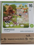Ekopuzzle z zadaniami. Dzień w gospodarstwie