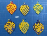 Scrapki Kraków Boże Narodzenie Bombki ażurowe z tłem B10-B16