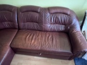 Skórzana kanapa narożnik 