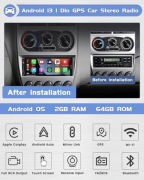 Hikity 2G 64G radio samochodowe nawigacja 1Din6,86" ekran