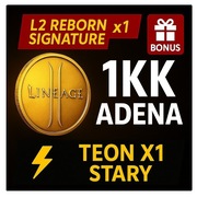 Lineage 2 L2 Reborn Signature Adena 1KK Teon x1 [C5] Stary | Szybko + Bonus