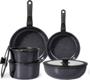 Zestaw garnków patelni ceramicznych GiPP powłoka zapobiegająca przywieraniu