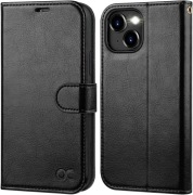 OCASE na iPhone'a 15, etui z najwyższej jakości skóry PU blokadą RFID