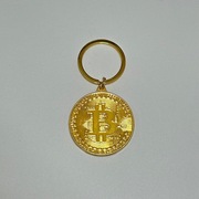 Breloczek Bitcoin Kryptowaluta Ethereum Doge Złoty Brelok